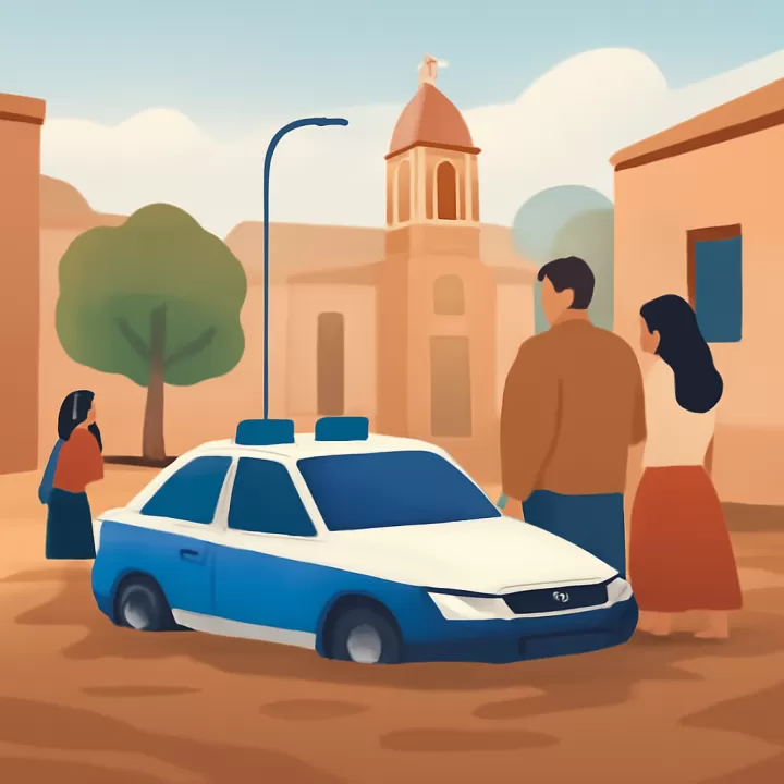 Un móvil policial quedó atrapado en calles inundadas del barrio Liceo Tercera Sección en Córdoba