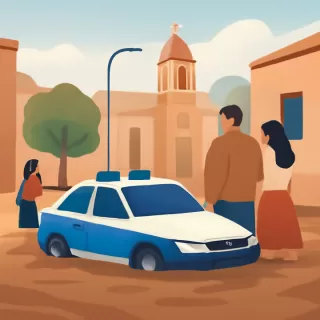 Un móvil policial quedó atrapado en calles inundadas del barrio Liceo Tercera Sección en Córdoba