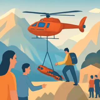 Escalador sufrió una caída de seis metros en el refugio Frey y fue rescatado en helicóptero