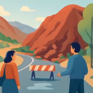 El Cañón del Atuel permanece intransitable por tormentas en Mendoza