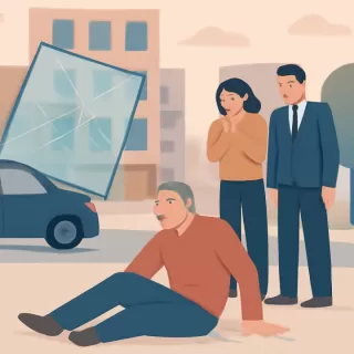 Hombre de 50 años herido por caída de panel de vidrio desde cuarto piso en Palermo, Argentina