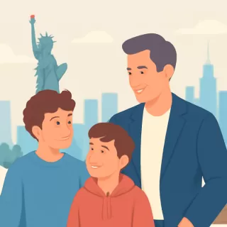 Rodolfo Barili disfruta vacaciones en Nueva York con sus hijos