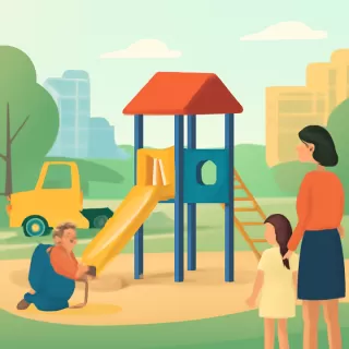 Avanzan los trabajos para inaugurar los nuevos juegos infantiles del Parque Belgrano en San Juan