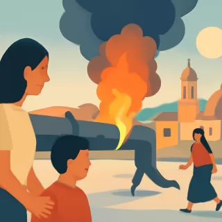 Explosión en ducto de combustible genera incendio y evacuación en Villagrán, Guanajuato