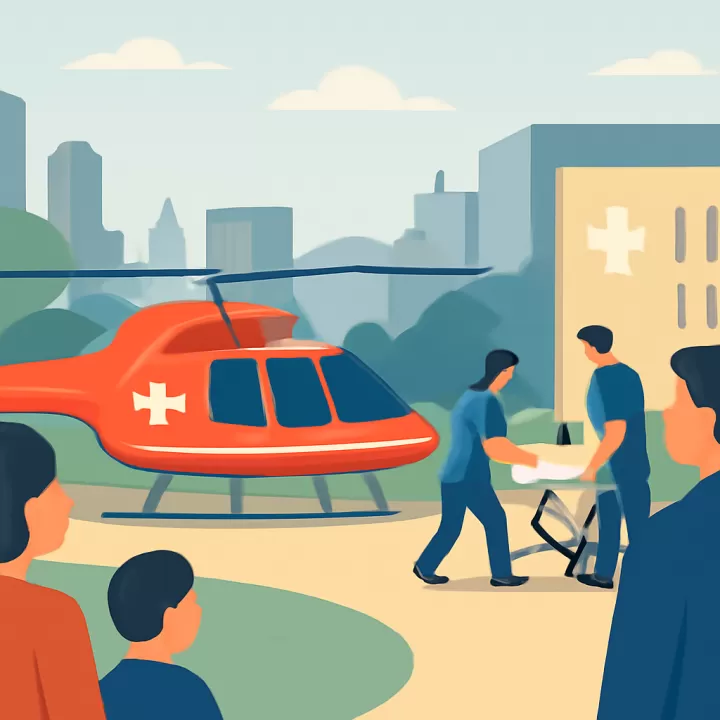Niño accidentado en Santa Regina fue trasladado en vuelo sanitario al Hospital El Cruce