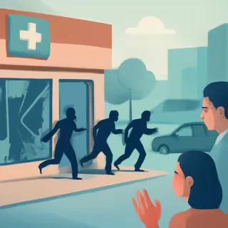 Seis ladrones robaron farmacia en Carrasco y cambiaron de auto para huir