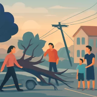 Temporal en Maldonado genera caída de árboles, daños y cortes de electricidad