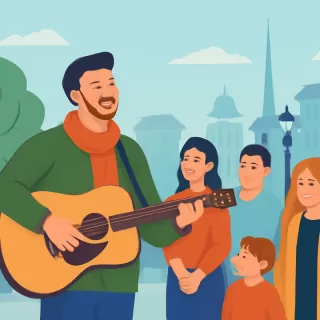 Artista callejero argentino se viraliza en Dublín cantando éxito de El Polaco