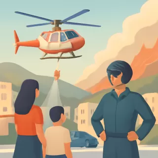 Helicópteros y pilotos de La Plata colaboran en el combate de incendios en Chubut