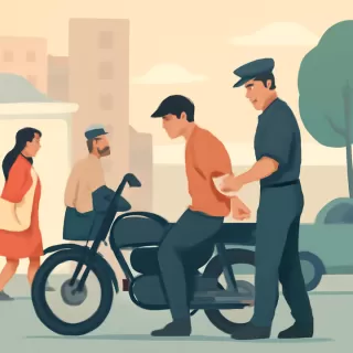 Detienen a un joven de 18 años que circulaba en una moto robada en Rawson