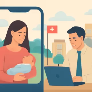 Daniela Christiansson muestra sus primeros días con su hijo Lando en Suiza mientras Maxi López trabaja en Argentina