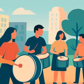 La Batucada Comodorense realiza ensayos en Ceferino Namuncurá para la Corrida Internacional de Crónica