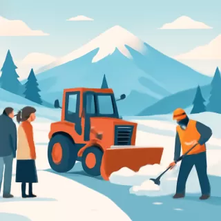 Vialidad despeja el circuito turístico de la Laguna del Diamante en Mendoza