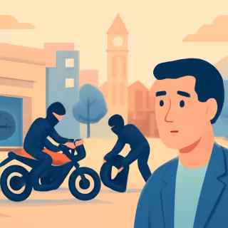 Motochorros en La Plata roban neumáticos en pleno centro