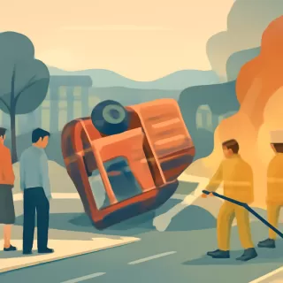 Camión de brigadistas volcó en El Maitén durante operativo contra incendio