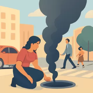 Humo negro en alcantarillas de Colima tras incendio en avenida Venustiano Carranza