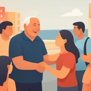 Claudio Chiqui Tapia pasa sus vacaciones en Mar del Plata y recibe el afecto de la gente