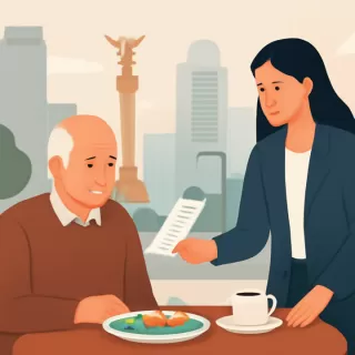 Cobran indebidamente más de 44,000 pesos a un adulto mayor por una ensalada y un café en CDMX