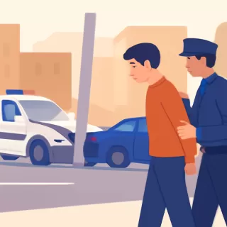 Persecución en Trelew: joven circuló en contramano, chocó patrulleros y terminó detenido tras impactar contra un poste