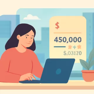 Rendimiento de un plazo fijo de $450.000 a 30 días por home banking en Argentina