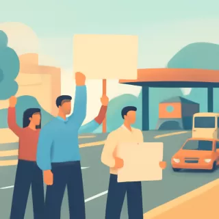 UEPC realiza protesta en el peaje de la autopista Córdoba-Carlos Paz