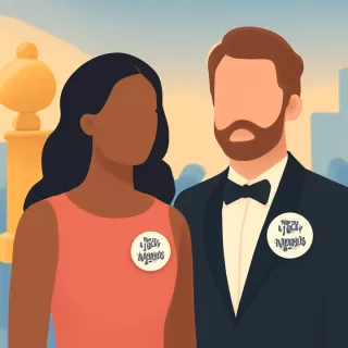 Celebridades protestan contra ICE en los Globos de Oro con pines 'Se bueno'