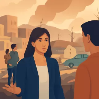 Victoria Villarruel recorrió la zona afectada por incendios en Chubut y criticó a Javier Milei por imagen generada con IA