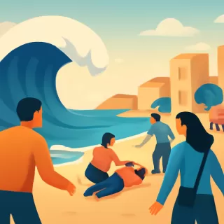 Ola gigante provoca un fallecido y múltiples heridos en Santa Clara del Mar