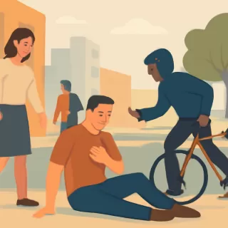 Joven de Rawson fue atacado con un destornillador, quedó herido y le robaron la bicicleta