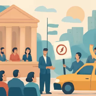 Junta Departamental de Canelones vota habilitar aplicaciones de transporte; dueños de taxis protestan durante la sesión