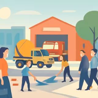 Comenzaron las obras de hormigonado en el ingreso del cuartel de Bomberos en Gualeguaychú