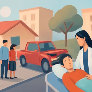 Hombre hospitalizado tras accidente con su camioneta en El Amanecer