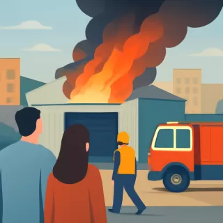 Incendio en chatarrería de Trelew provocado por quema de cartones