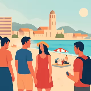 Sanjuaninos disfrutan la temporada de verano 2026 en las playas de La Serena, Chile