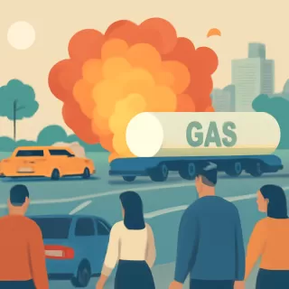 Explosión de pipa de gas provoca caos vial en la autopista México-Querétaro