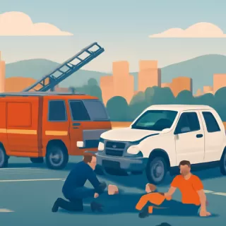 Accidente en la ruta 9 de Córdoba deja dos hombres heridos y un rescate de bomberos