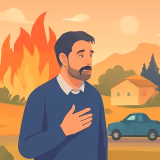 Exintendente de El Hoyo relató cómo el fuego llegó a 10 metros de su chacra