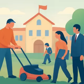 Municipalidad de Andresito suspende mantenimiento de áreas verdes en escuelas por limitaciones presupuestarias