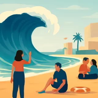 Ola gigante en playas bonaerenses deja un muerto y 35 heridos