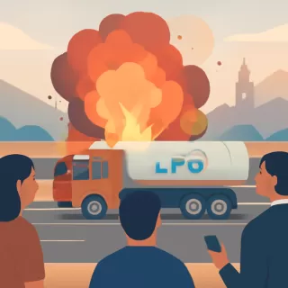 Explosión de pipa de gas en la autopista México-Querétaro genera cierre vial y caos