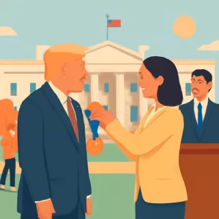 Donald Trump recibe medalla del Nobel de la Paz 2025 en la Casa Blanca