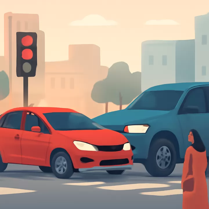 Choque en Capital de San Juan: un auto cruzó en rojo y colisionó contra una camioneta