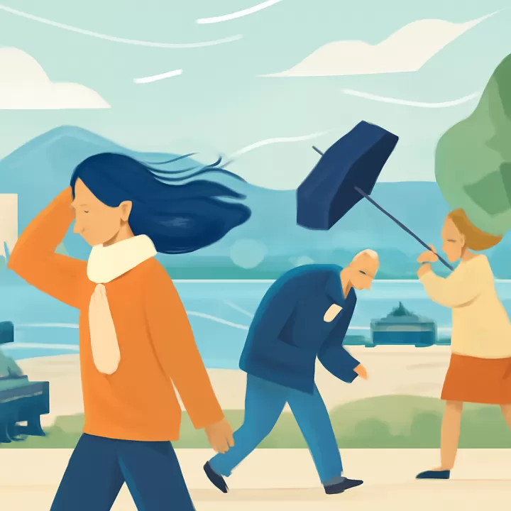 El viento continúa siendo protagonista en el clima de Bariloche este viernes 16 de enero