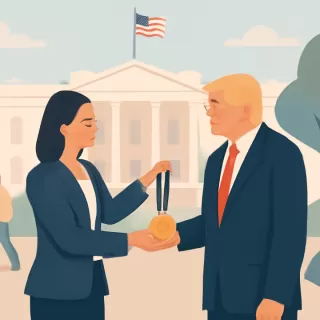 María Corina Machado entregó su medalla del Nobel de la Paz a Donald Trump en la Casa Blanca