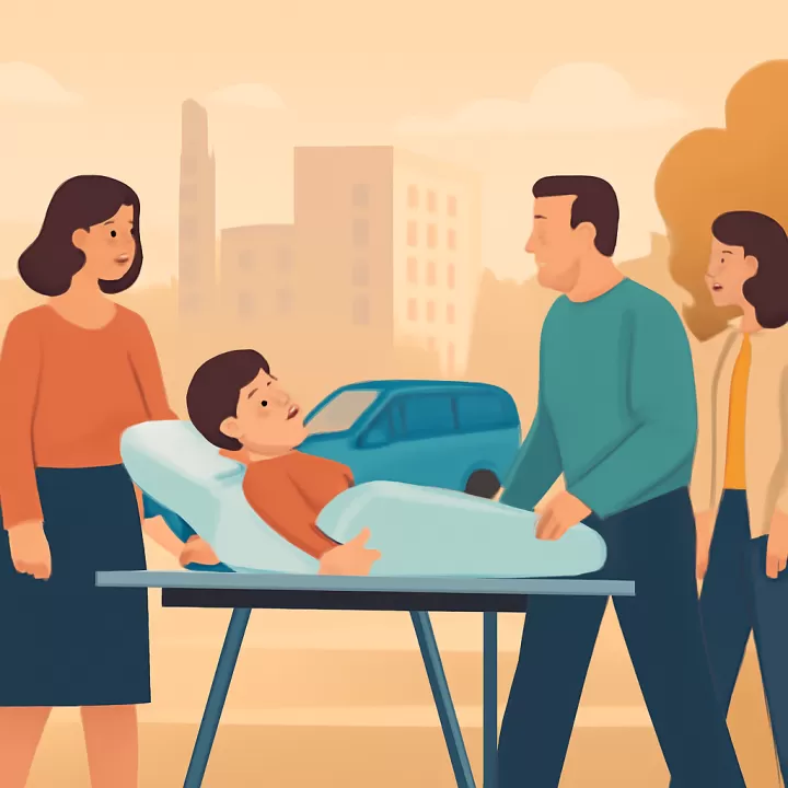 Niño herido en accidente de Pinamar fue trasladado a Mar del Plata para nueva cirugía