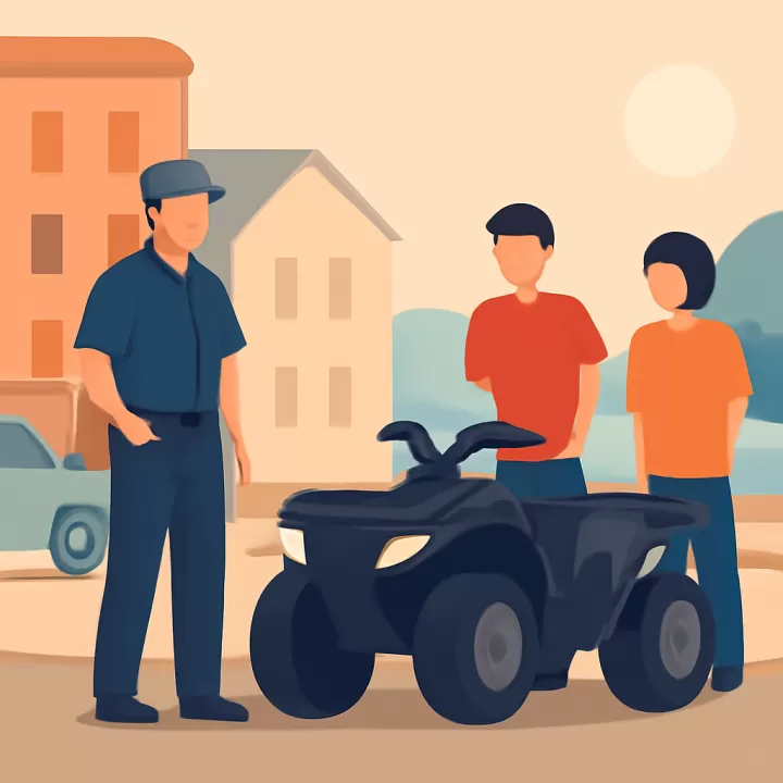 Dos menores demorados con un cuatriciclo robado en el centro de Cipolletti