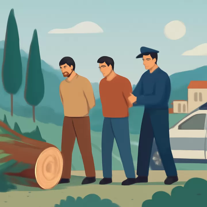 Dos detenidos por tala ilegal de cipreses en El Bolsón, Río Negro