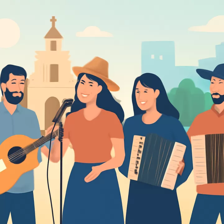 Jorge Rojas, Ahyre, Cazzu y Ulises Bueno en el Festival Nacional de Doma y Folclore de Jesús María