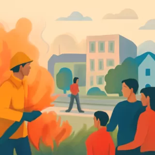 SPLIF controla incendio de pastizales en el barrio Malvinas durante emergencia ígnea