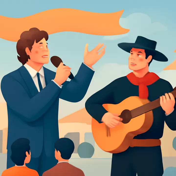 Javier Milei participó en el Festival de Doma y Folklore en Jesús María y cantó con el Chaqueño Palavecino